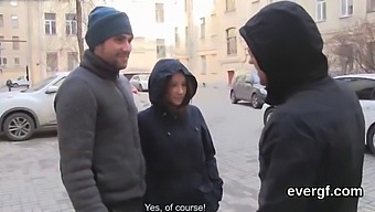 A Man Without Money Lets His Attractive Partner Have Sex With Another Person For Money, Featuring A Threesome And Blowjob