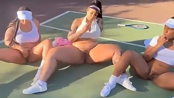 Tennis Players Compete In Squirting Competition