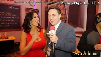 Ava Addams Performs For Andrea Diprè By Fondling Her Breasts