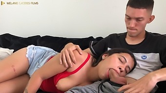 Stepsister'S Mouth Filled With Cum After Deepthroat - Hd Video