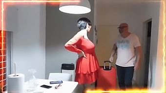 A Pregnant Woman Is Abused For Shelter And Sustenance, Focusing On Her Backside