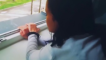 Sexy Girl Gets Her Face Covered In Cum While Being Fucked Near The Window