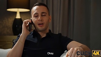 African-American Husband Watches His White Partner Engage In Sexual Activities With Another Man